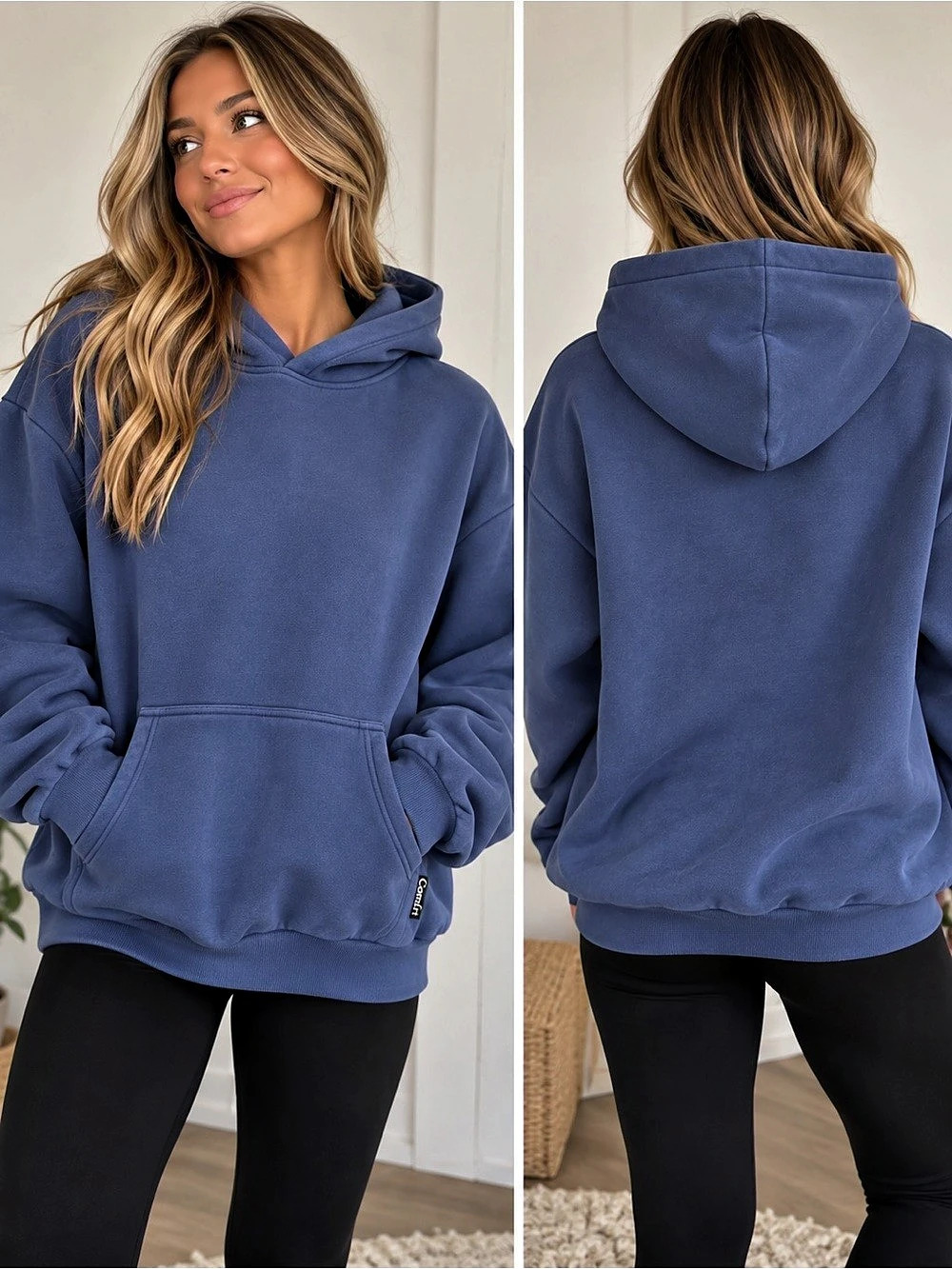 Comfrt Signature Hoodie Pullover Blue Medium